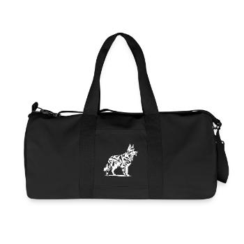 Geometric German Shepherd - Recycled Canvas Sports Bag by Stanley/Stella - black - Front