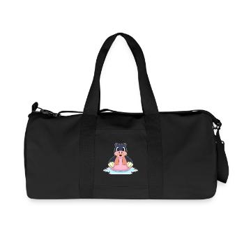 Taupe Flamant - Sac de sport en toile recyclée Stanley/Stella - noir - Devant