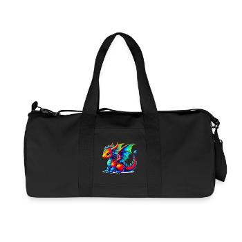 Drache - Recycelte Canvas-Sporttasche von Stanley/Stella - Schwarz - Vorne