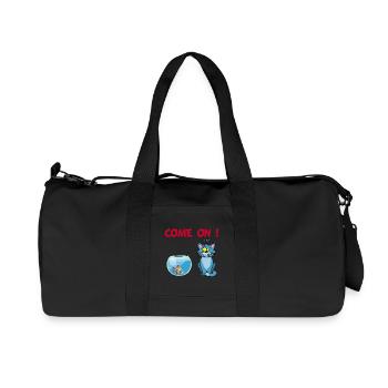Cat and piranha - Recycled Canvas Sports Bag by Stanley/Stella - black - Front