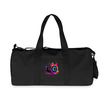 Appareil photo Steamwave - Sac de sport en toile recyclée Stanley/Stella - noir - Devant