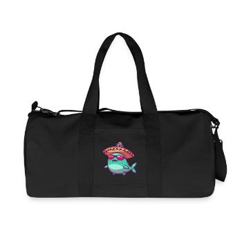 Whale Funny Sombrero - Recycled Canvas Sports Bag by Stanley/Stella - black - Front
