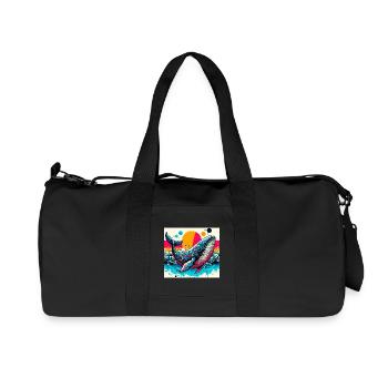 Wal - Recycelte Canvas-Sporttasche von Stanley/Stella - Schwarz - Vorne