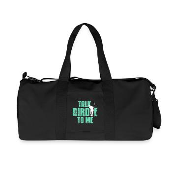 Talk Birdie to Me Funny Golf Phrase Humor - Recycelte Canvas-Sporttasche von Stanley/Stella - Schwarz - Vorne