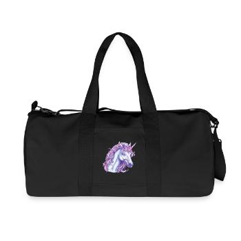 Enchanted Unicorn Magical Expression - Recycled Canvas Sports Bag by Stanley/Stella - black - Front