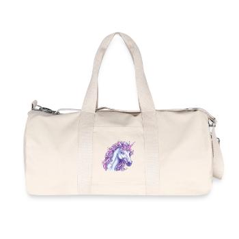 Enchanted Unicorn Magical Expression - Recycled Canvas Sports Bag by Stanley/Stella - natural - Front