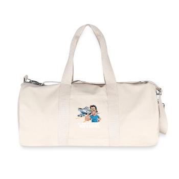 C’est drôle si je gagnais à la loterie, vous remarqueriez un yacht - Sac de sport en toile recyclée Stanley/Stella - blanc naturel - Devant