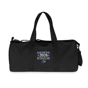 Bauherr 2026 Bin nicht zuständig - Hausbau - Recycelte Canvas-Sporttasche von Stanley/Stella - Schwarz - Vorne