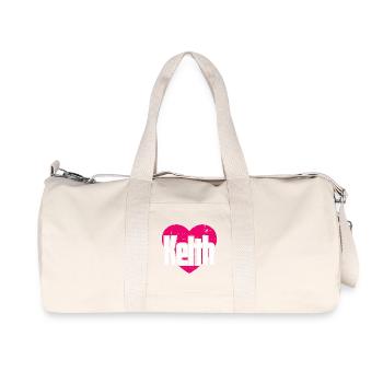 I Love Keith Pink Heart I Love Keith - Recycled Canvas Sports Bag by Stanley/Stella - natural - Front