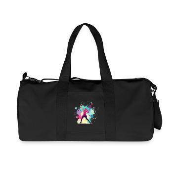 Tennis, Joueuse de tennis féminine, Graphique de tennis - Sac de sport en toile recyclée Stanley/Stella - noir - Devant