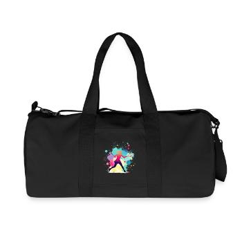 Tennis, Tennis Player Woman, Tennis Graphic - Recycled Canvas Sports Bag by Stanley/Stella - black - Front