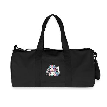 1. Geburtstag Einhorn Regenbogen Süß Niedlich - Recycelte Canvas-Sporttasche von Stanley/Stella - Schwarz - Vorne