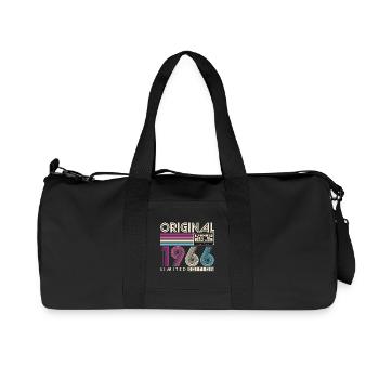 1966 Vintage 60e anniversaire Rétro - Sac de sport en toile recyclée Stanley/Stella - noir - Devant