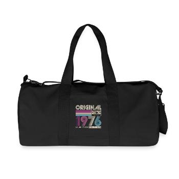 1976 Vintage 50th Birthday Gift Retro - Recycled Canvas Sports Bag by Stanley/Stella - black - Front
