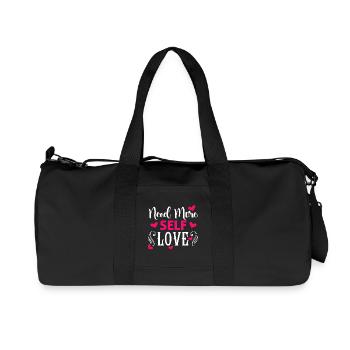 Need More Self Love Motivationsdesign - Recycelte Canvas-Sporttasche von Stanley/Stella - Schwarz - Vorne