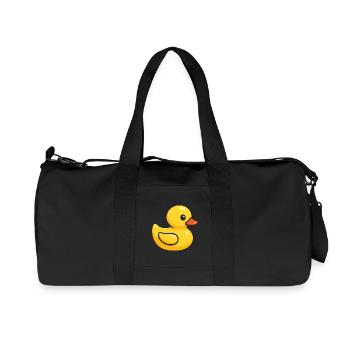 Costume de canard en caoutchouc Canard en caoutchouc Canard en caoutchouc jaune - Sac de sport en toile recyclée Stanley/Stella - noir - Devant