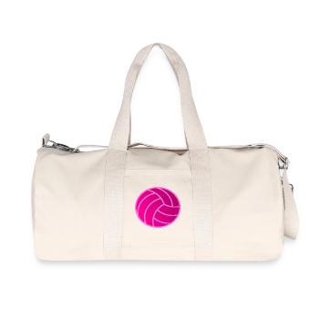 Volley-ball rose - Sac de sport en toile recyclée Stanley/Stella - blanc naturel - Devant