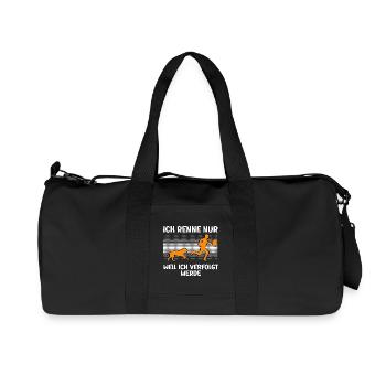 Facteur : COURS JUSTE PARCE QU’ON ME SUIT - Sac de sport en toile recyclée Stanley/Stella - noir - Devant