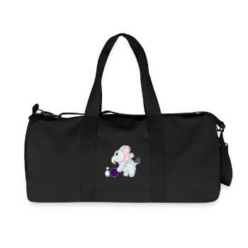 Elefant Bowling Bowlingkugel Pin - Recycelte Canvas-Sporttasche von Stanley/Stella - Schwarz - Vorne