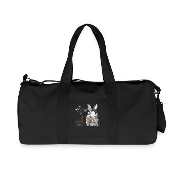 Easter bunny with colorful eggs - Recycled Canvas Sports Bag by Stanley/Stella - black - Front