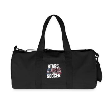 Football des Stars Stripes – USA Fußball Fan - Sac de sport en toile recyclée Stanley/Stella - noir - Devant