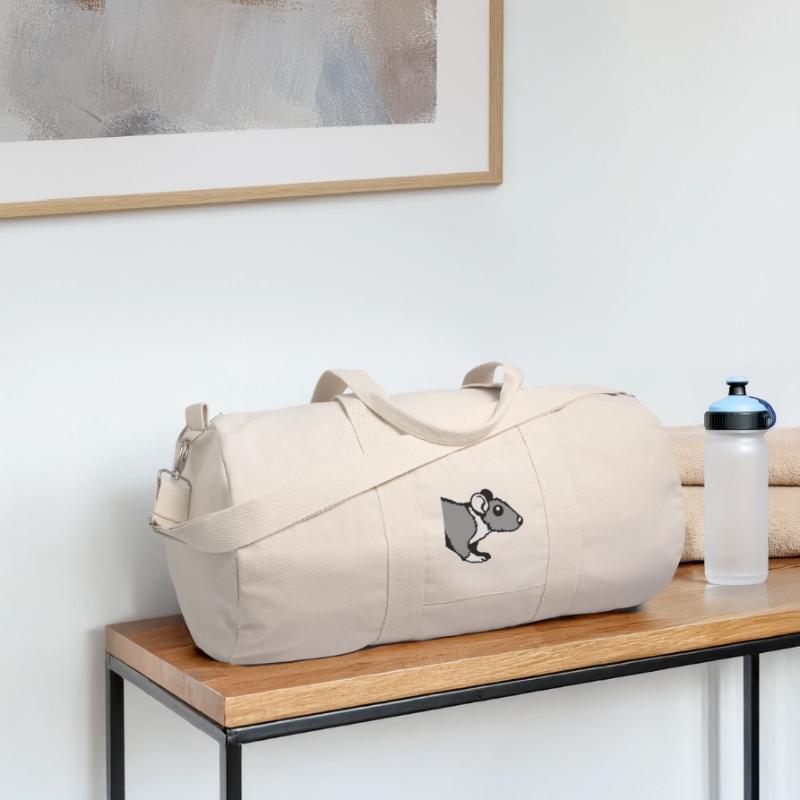 Rat Front Side Semi Curious Funny Rodent Recycled Canvas Sports Bag by Stanley/Stella