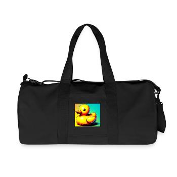 Ente Ente Ente Ente Ente - Recycelte Canvas-Sporttasche von Stanley/Stella - Schwarz - Vorne