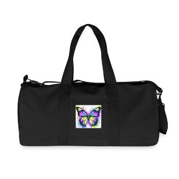 Schmetterling - Recycelte Canvas-Sporttasche von Stanley/Stella - Schwarz - Vorne