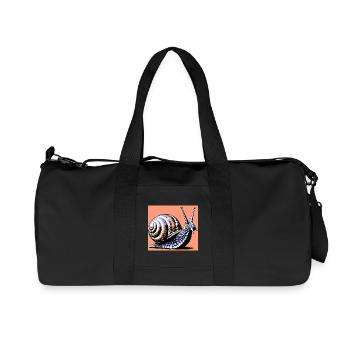 Escargot - Sac de sport en toile recyclée Stanley/Stella - noir - Devant