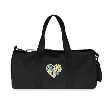 Regensburg Heart Design - Recycled Canvas Sports Bag by Stanley/Stella - black - Front