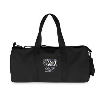 Extra Celestial Girl Alien Glam Not From This One - Recycled Canvas Sports Bag by Stanley/Stella - black - Front