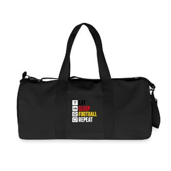 Eat Sleep Football Repeat Germany Fan - Recycled Canvas Sports Bag by Stanley/Stella - black - Front