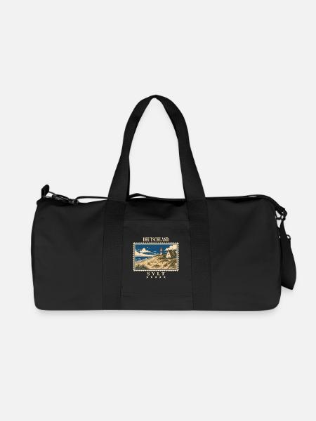 Deutschland Sylt Vintage Reisemarke - Recycelte Canvas-Sporttasche von Stanley/Stella - Schwarz