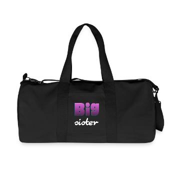 Big Sister lettering for the big sister - Recycled Canvas Sports Bag by Stanley/Stella - black - Front