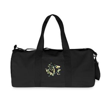 Kreis-Konfetti Farbkonzert - Recycelte Canvas-Sporttasche von Stanley/Stella - Schwarz - Vorne