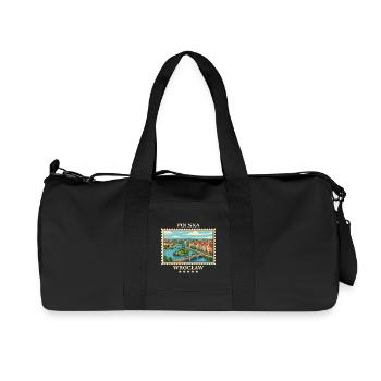 Polen Wrocław Vintage Reisemarke - Recycelte Canvas-Sporttasche von Stanley/Stella - Schwarz - Vorne