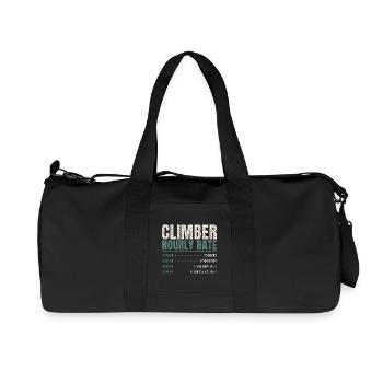 Climber Hourly Rate Funny - Recycled Canvas Sports Bag by Stanley/Stella - black - Front