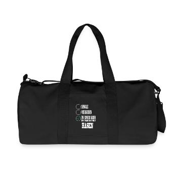 In einer Beziehung mit meinem Hasen - Recycelte Canvas-Sporttasche von Stanley/Stella - Schwarz - Vorne