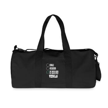 In einer Beziehung mit meinem Weinglas - Recycelte Canvas-Sporttasche von Stanley/Stella - Schwarz - Vorne