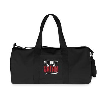 Not Today Satan - Recycelte Canvas-Sporttasche von Stanley/Stella - Schwarz - Vorne
