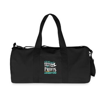 Ich möchte einmal mit Profis arbeiten - Arbeit Job - Recycelte Canvas-Sporttasche von Stanley/Stella - Schwarz - Vorne