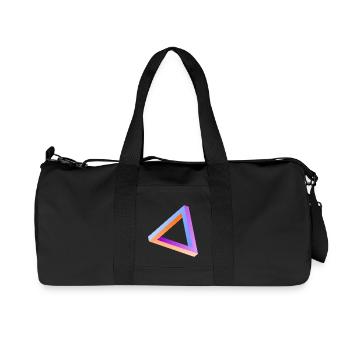 Impossible triangle optical illusion - Recycled Canvas Sports Bag by Stanley/Stella - black - Front