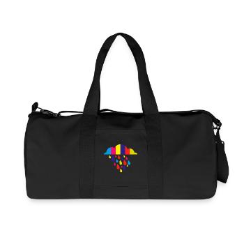 coloré pluie d'automne - Sac de sport en toile recyclée Stanley/Stella - noir - Devant