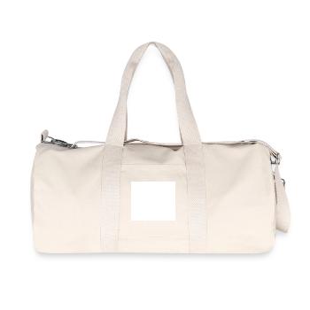 White Background Texture Template Personalize - Recycled Canvas Sports Bag by Stanley/Stella - natural - Front