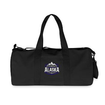 Alaska | Alaska typography - Recycled Canvas Sports Bag by Stanley/Stella - black - Front