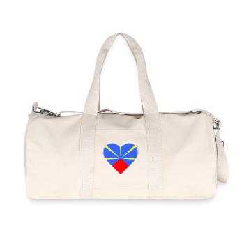 Coeur drapeau l’île de la réunion - Sac de sport en toile recyclée Stanley/Stella - blanc naturel - Devant