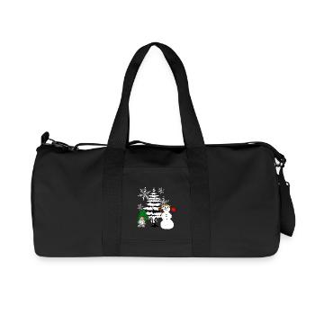 Xmas Christmas Forest Nikolaus Schneemann Santa - Recycled Canvas Sports Bag by Stanley/Stella - black - Front