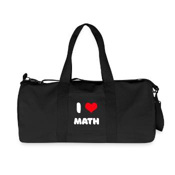 I love math - Recycled Canvas Sports Bag by Stanley/Stella - black - Front