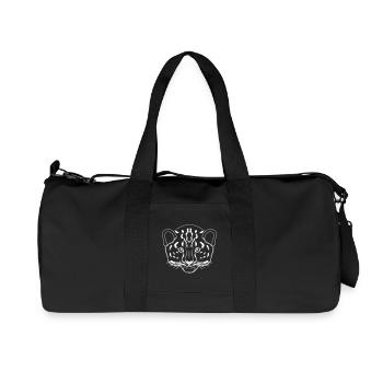 Panther Leopard Jaguar Baby Head - Recycled Canvas Sports Bag by Stanley/Stella - black - Front