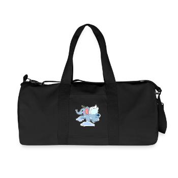 Ailes d’Ange d’Éléphant - Sac de sport en toile recyclée Stanley/Stella - noir - Devant